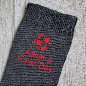 Children&#39;s First Day Of School Socks - Back To School Socks - Football Socks - Personalised Socks