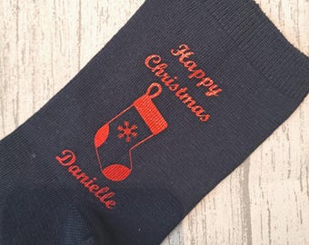 Personalised Christmas Socks for All Ages | Custom Name Christmas Stocking Socks | Christmas Gift | Custom Xmas Socks | Stocking Filler