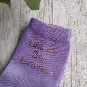 Childen&#39;s Age Socks - Personalised Age Socks - Kid&#39;s Personalised Socks - Personalized Kids Socks  - Toddler Socks