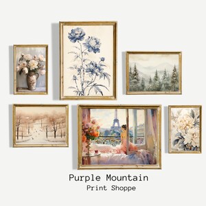 Printable Vintage Gallery Wall Art SET Antique Prints Warm - Etsy