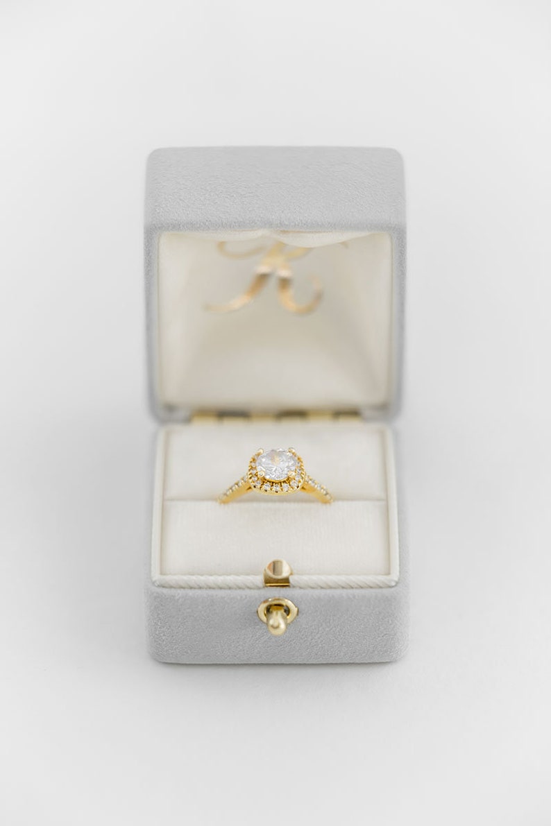 suede ring box