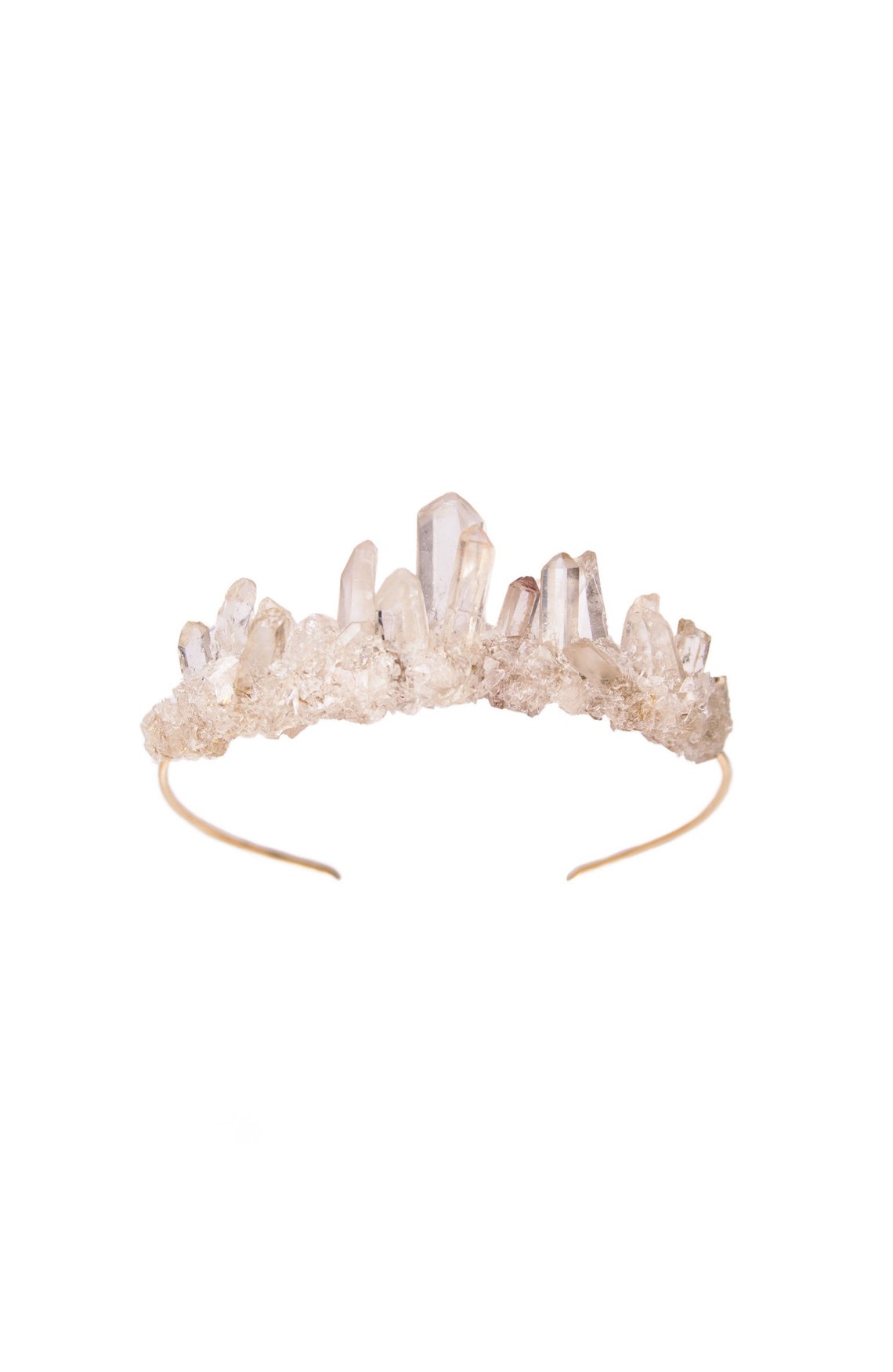 Quartz Cluster Crown Raw Clear Crystal CrownBoho Crystal Etsy