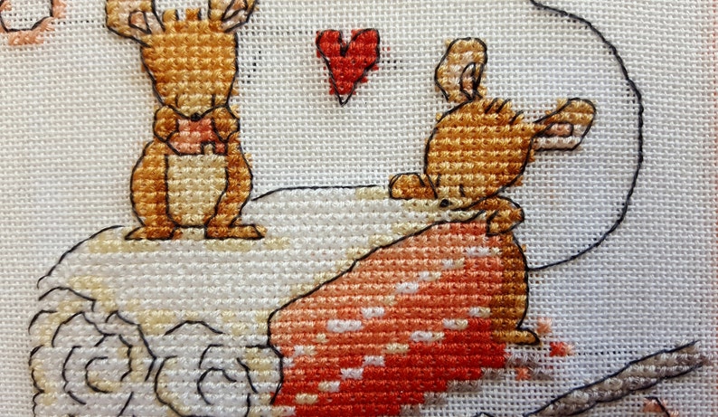 Tails of Love Mice with Cake card image 4