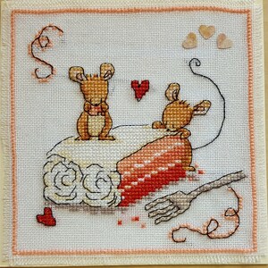 Tails of Love Mice with Cake card image 3