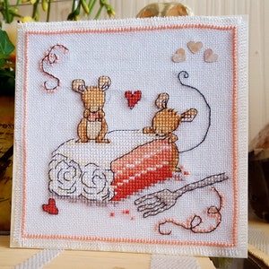 Tails of Love Mice with Cake card image 2