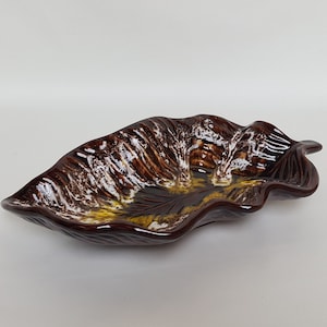 Large Vallauris Leaf Bowl / French Vintage Vallauris / Signed Vallauris