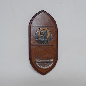 Holy Water Font, signed, Religious Object, Benitier