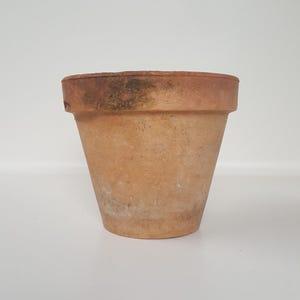 Vintage Terracotta French Plant Pot, Weathered Patio Plant Pot, Vintage French Farmhouse Flower Pot