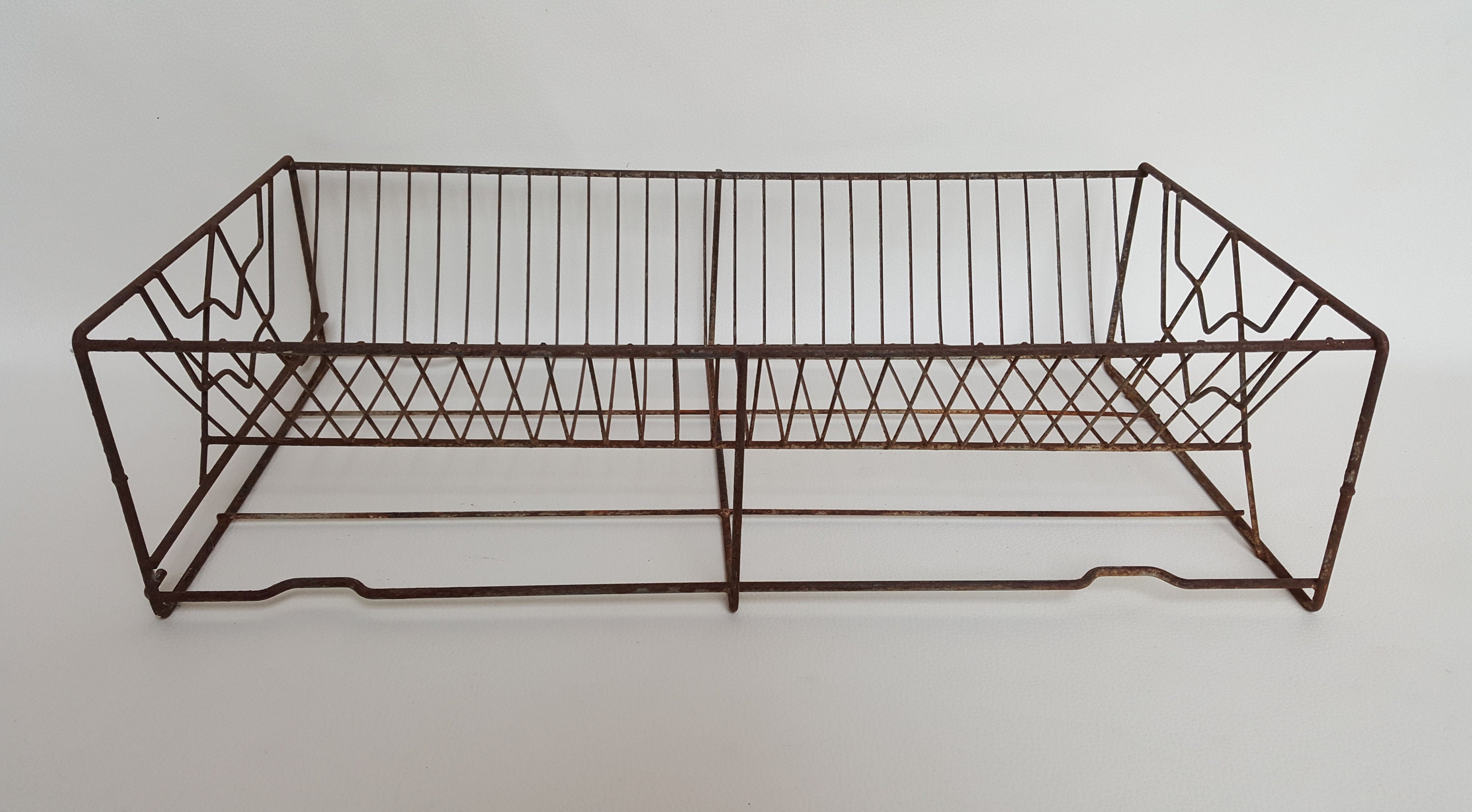 French Vintage Freestanding Dish Rack French Vintage Metal Etsy UK