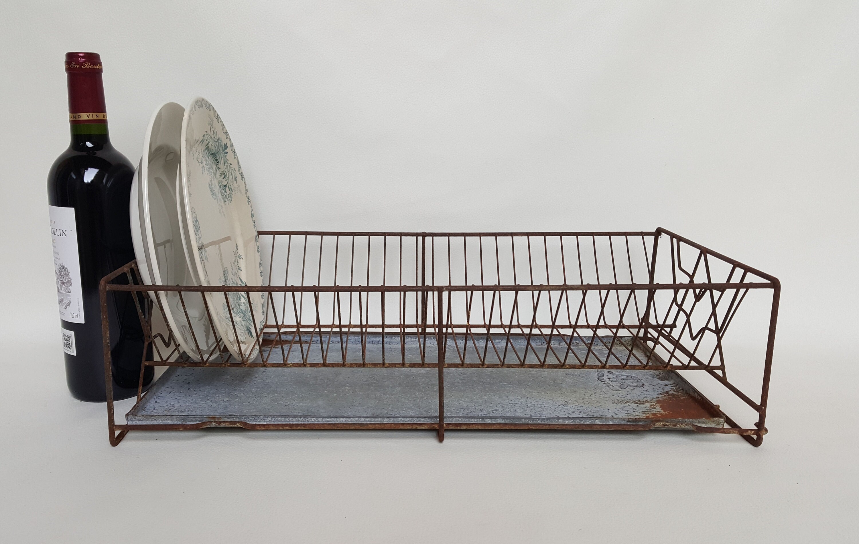 French Vintage Freestanding Dish Rack French Vintage Metal Etsy UK