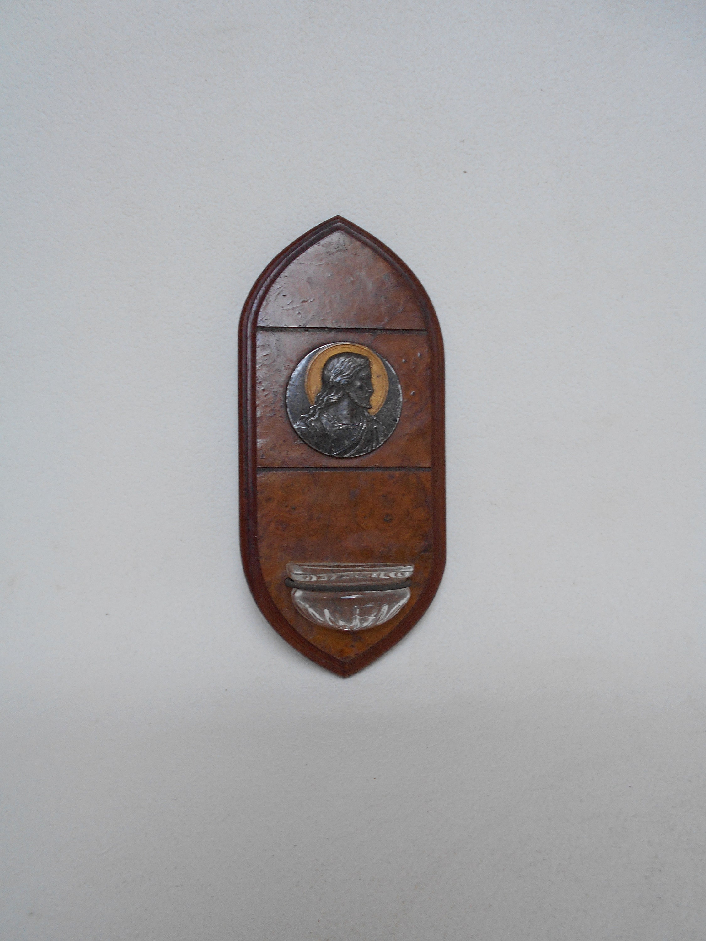 Police d'eau Bénite, Signée, Objet Religieux, Benitier