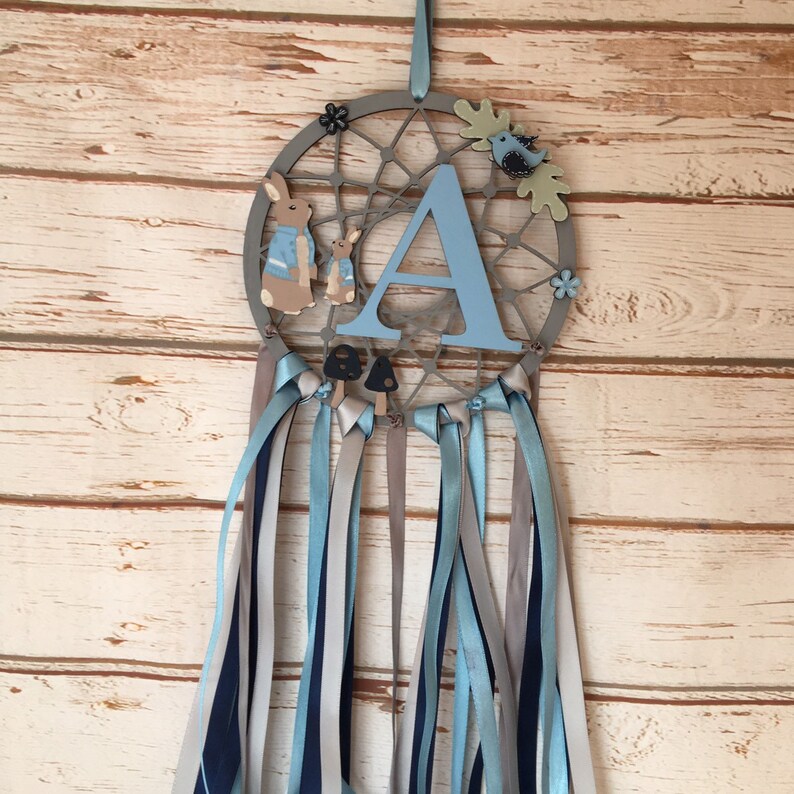 Rabbit Dream Catcher Nursery Decor New Baby Gift Etsy