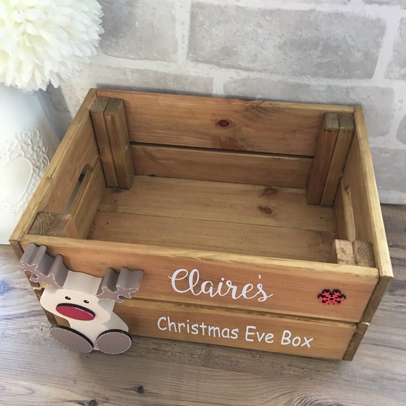 Christmas Eve Box Christmas Eve Crate Personalised Wooden Etsy