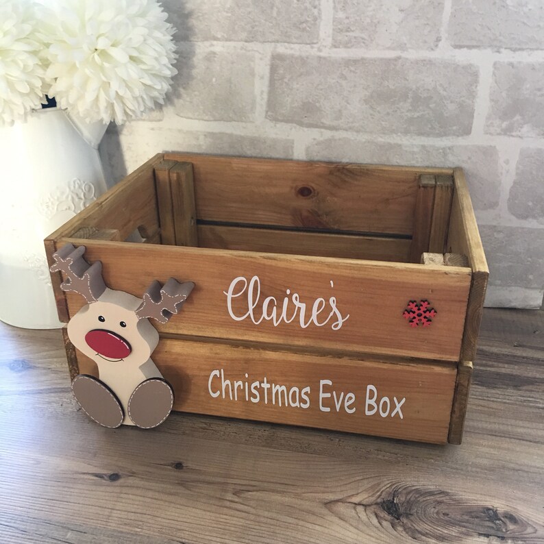 Christmas Eve Box Christmas Eve Crate Personalised Wooden Etsy