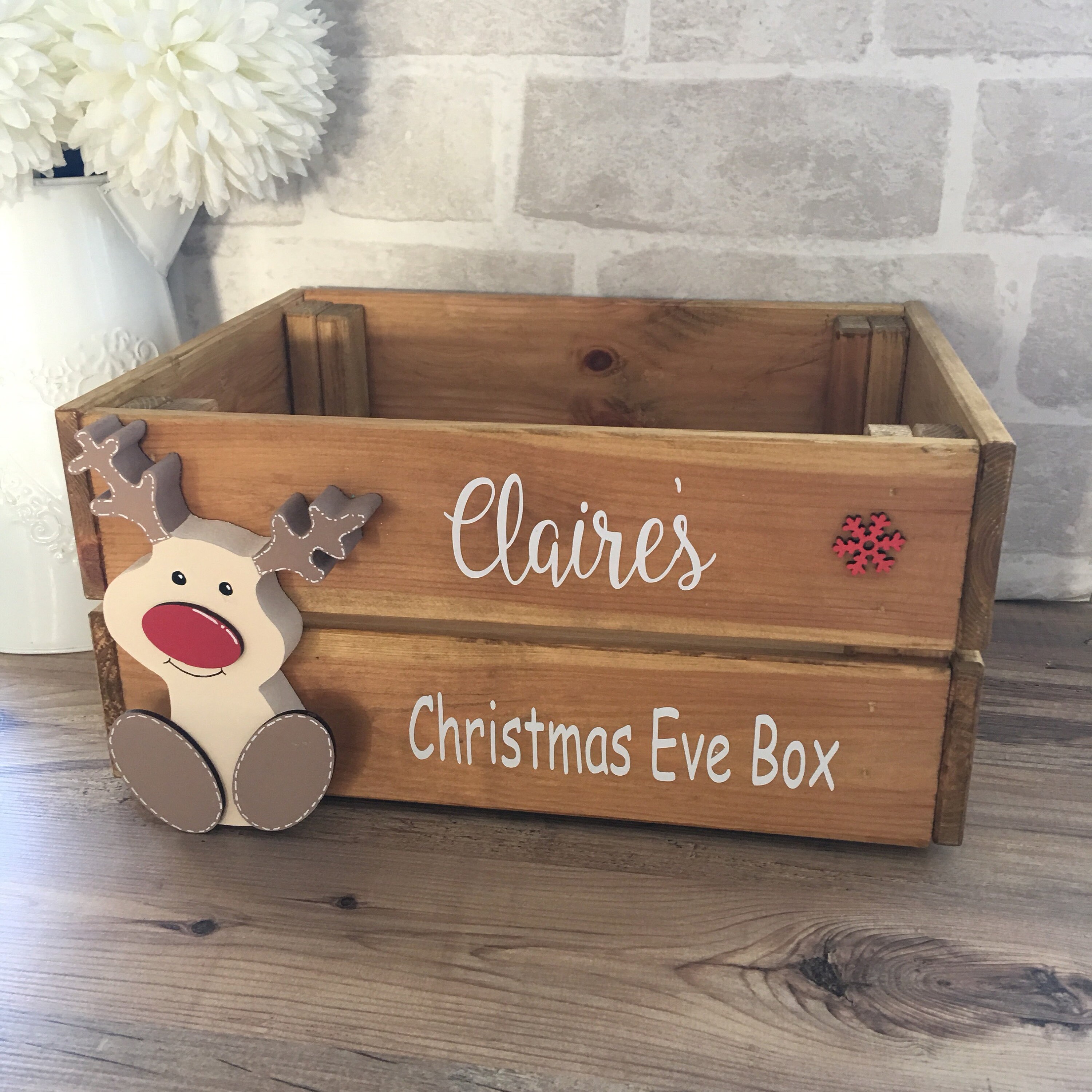 Christmas Eve Box Christmas Eve Crate Personalised Wooden Etsy