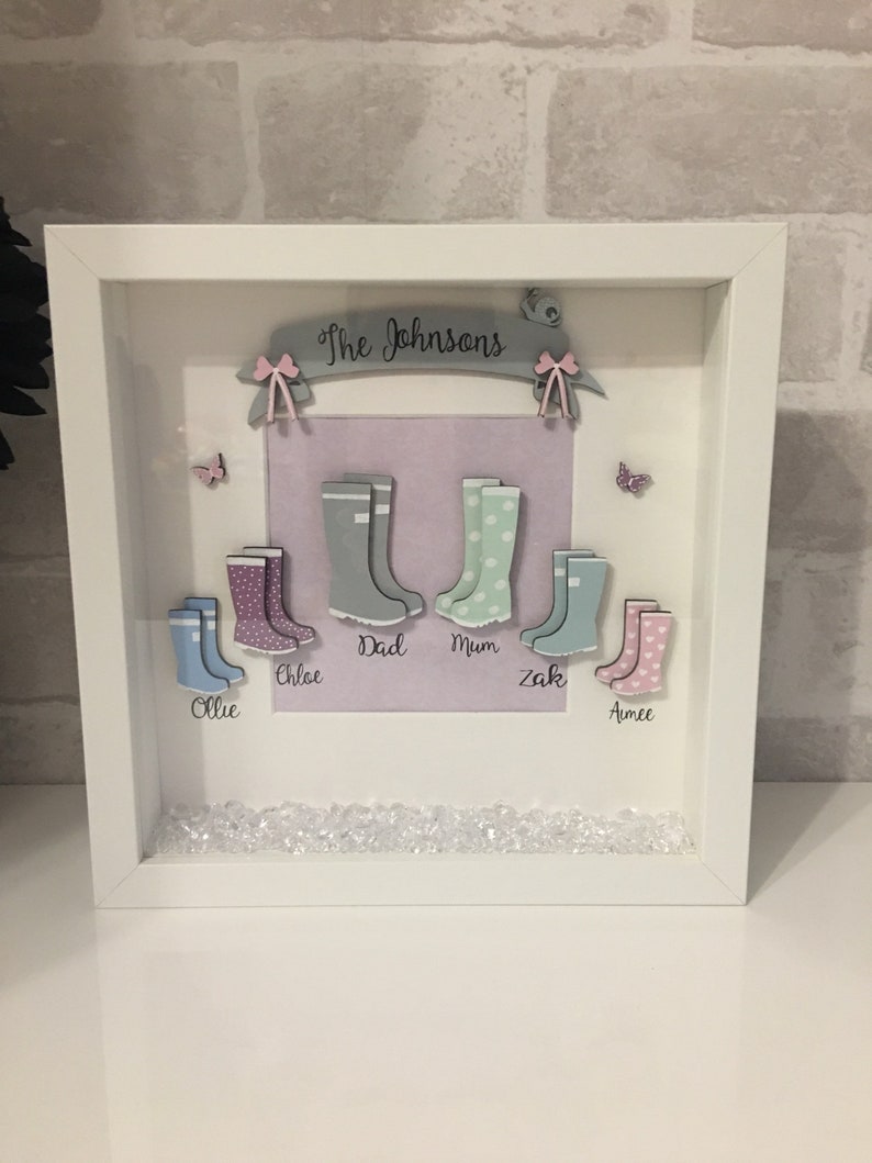 Wellington boot picture wellington boot family family frame Etsy