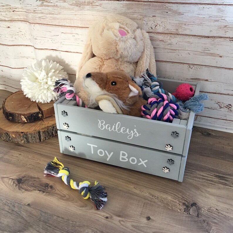 Personalised Pet Toy Box Dog Toy Crate Pet Toy Box Dog Toy Etsy
