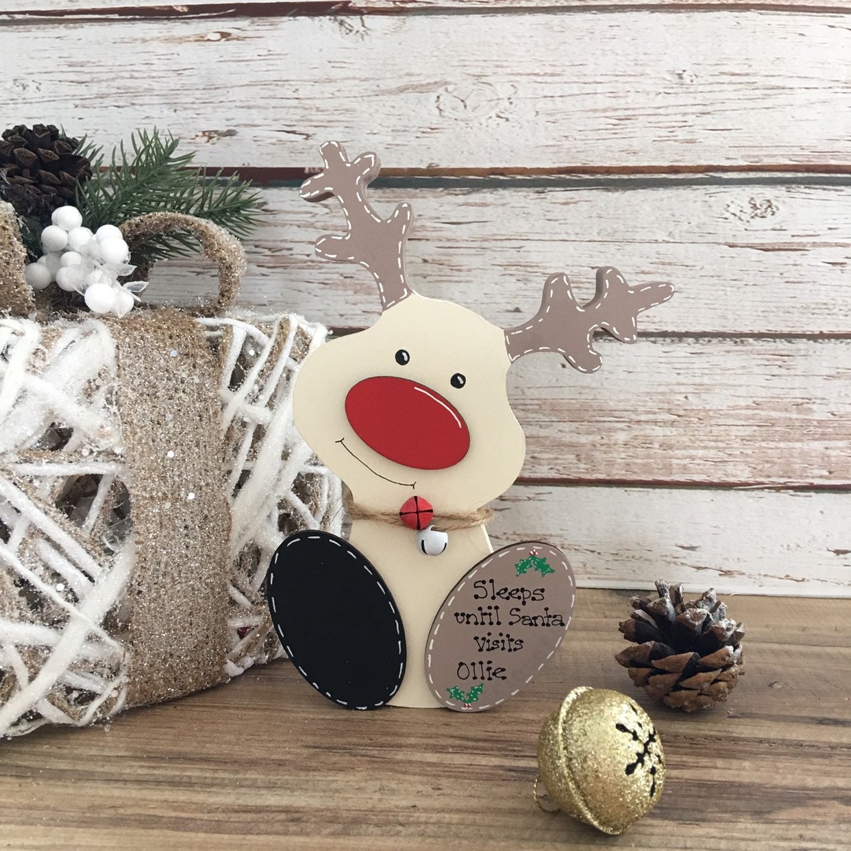 Personalised christmas countdown plaque Clearance