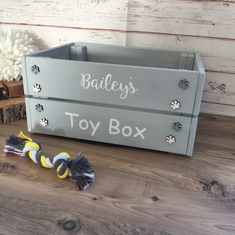 Personalised Pet Toy Box Dog Toy Crate Pet Toy Box Dog Toy Etsy