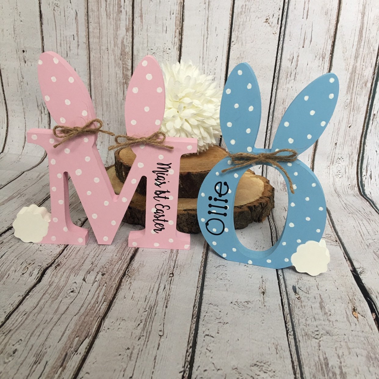 Bunny letter free standing Easter letter nursery decor Etsy