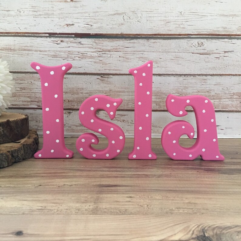 personalised wooden letters for nursery