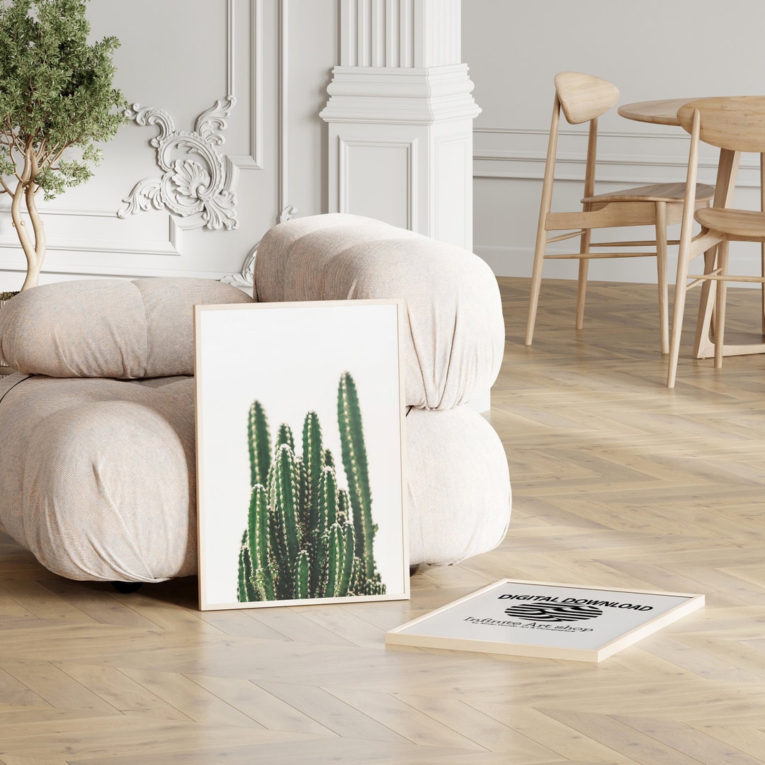 Cactus Wall Art Printable, Minimalist Botanical Print, Saguaro Cactus ...
