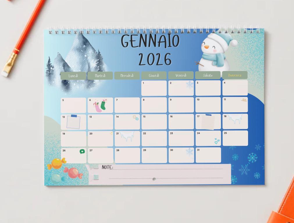 Timbri trasparenti per calendario per realizzare cartoline e