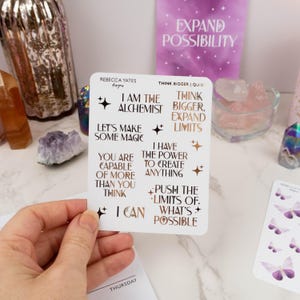 Feuille d'autocollants avec citations inspirantes et motivantes - Feuille d'autocollants avec feuille pour les agendas. journaux et scrapbooking. Stickers décoratifs