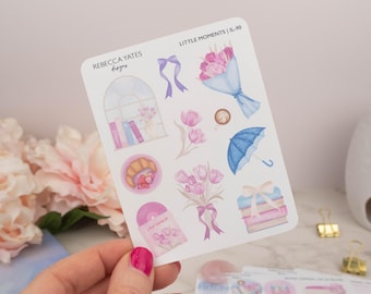 Little moments! - Planner sticker sheet, small stickers for scrapbooks, journalling and bullet journal. Decorative stickers
