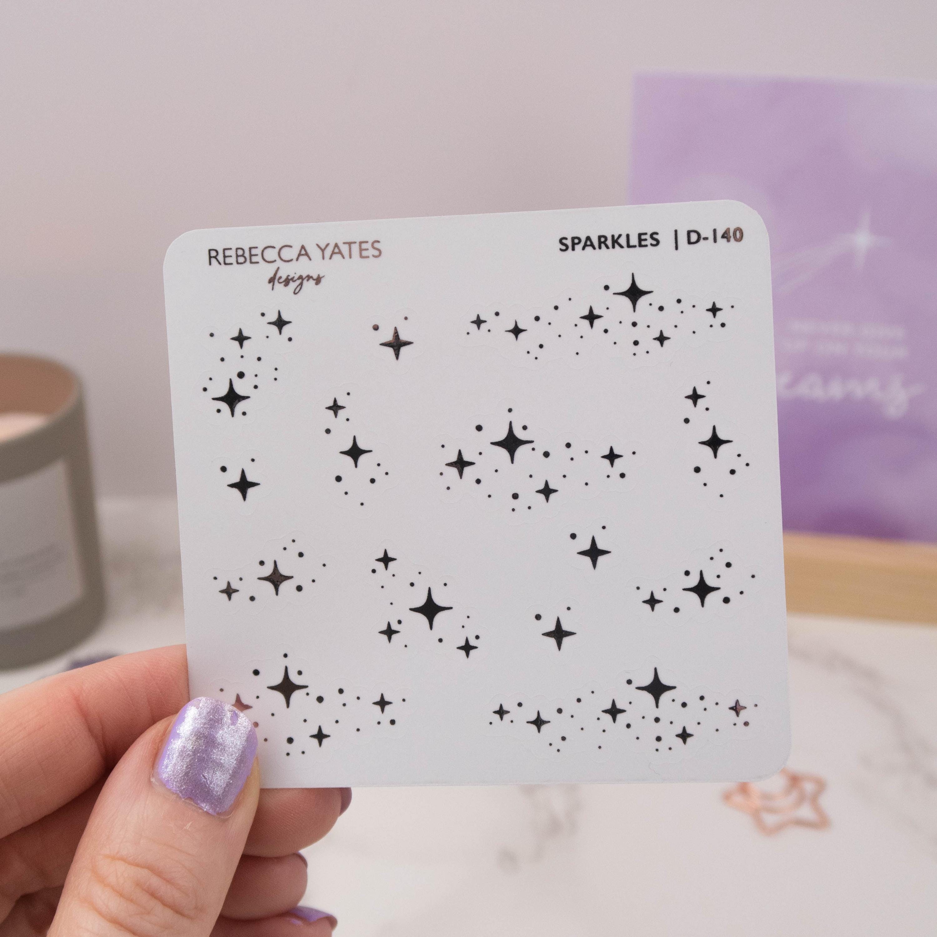 Sparkles! Clear Foiled Planner Sticker Sheet. Decorative Overlay ...