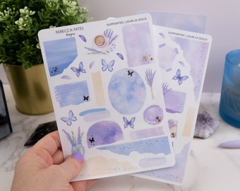 Supported! - Journaling Planner Sticker kit. Decorative and foiled stickers for journaling.