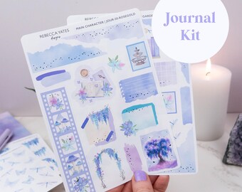 Secret Garden - Journaling Planner Sticker kit. Decorative and gold foiled stickers for journaling and scrapbooking.