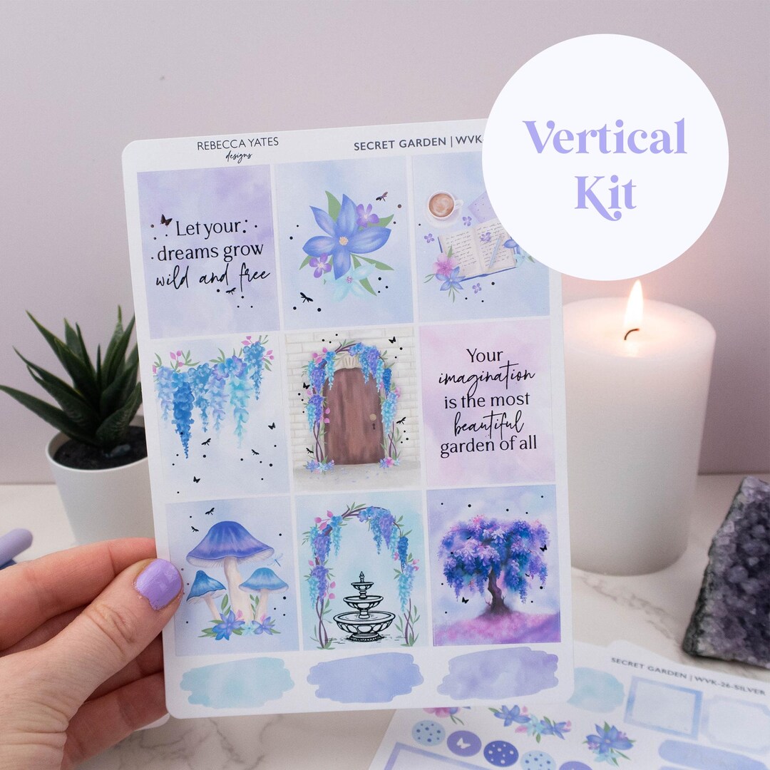 Secret Garden - Weekly Sticker Kit for Standard Vertical Planners ...