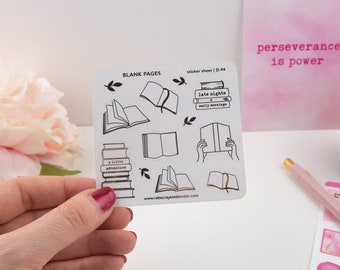 Foiled planner stickers! Blank Pages! Decorative foiled stickers for planners, journals and scrapbooks. Gold, Silver or Rose gold