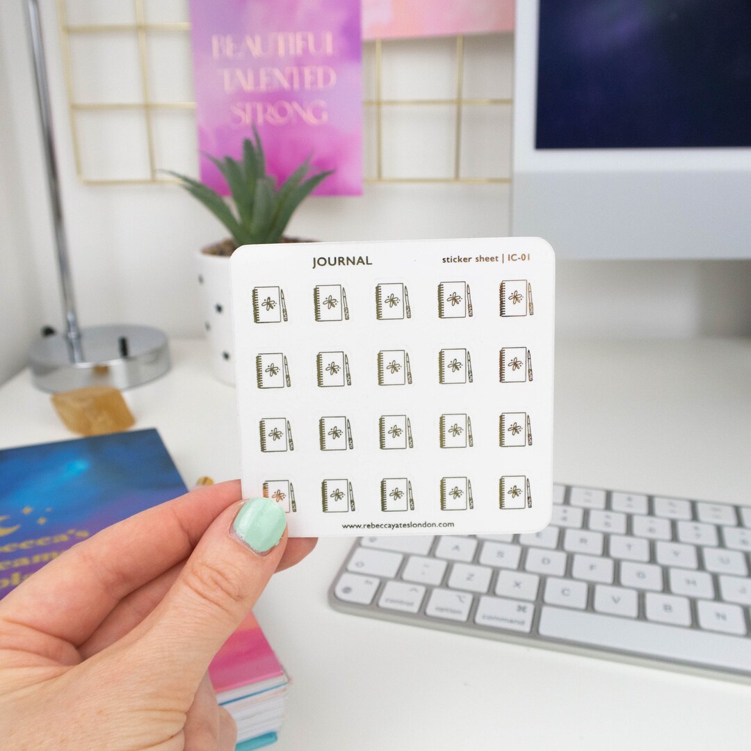 Foiled Icon Overlay Planner Sticker Sheet - Mini Journals! Deco ...