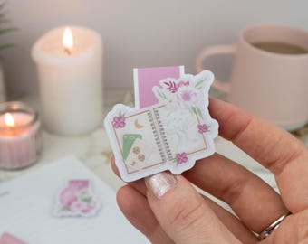 Earth Journal Magnetic Bookmark - Pastel Page Marker, Book Lover Gift, Planner Accessory, Cute Stationery