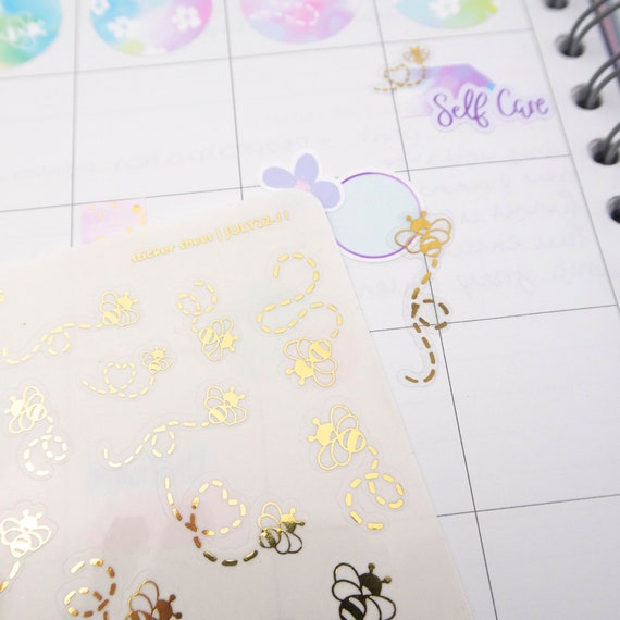 Planner and journal stickers  Rebecca Yates – tagged Foiled icon