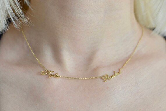 Two Name Necklace Personalized Necklace 