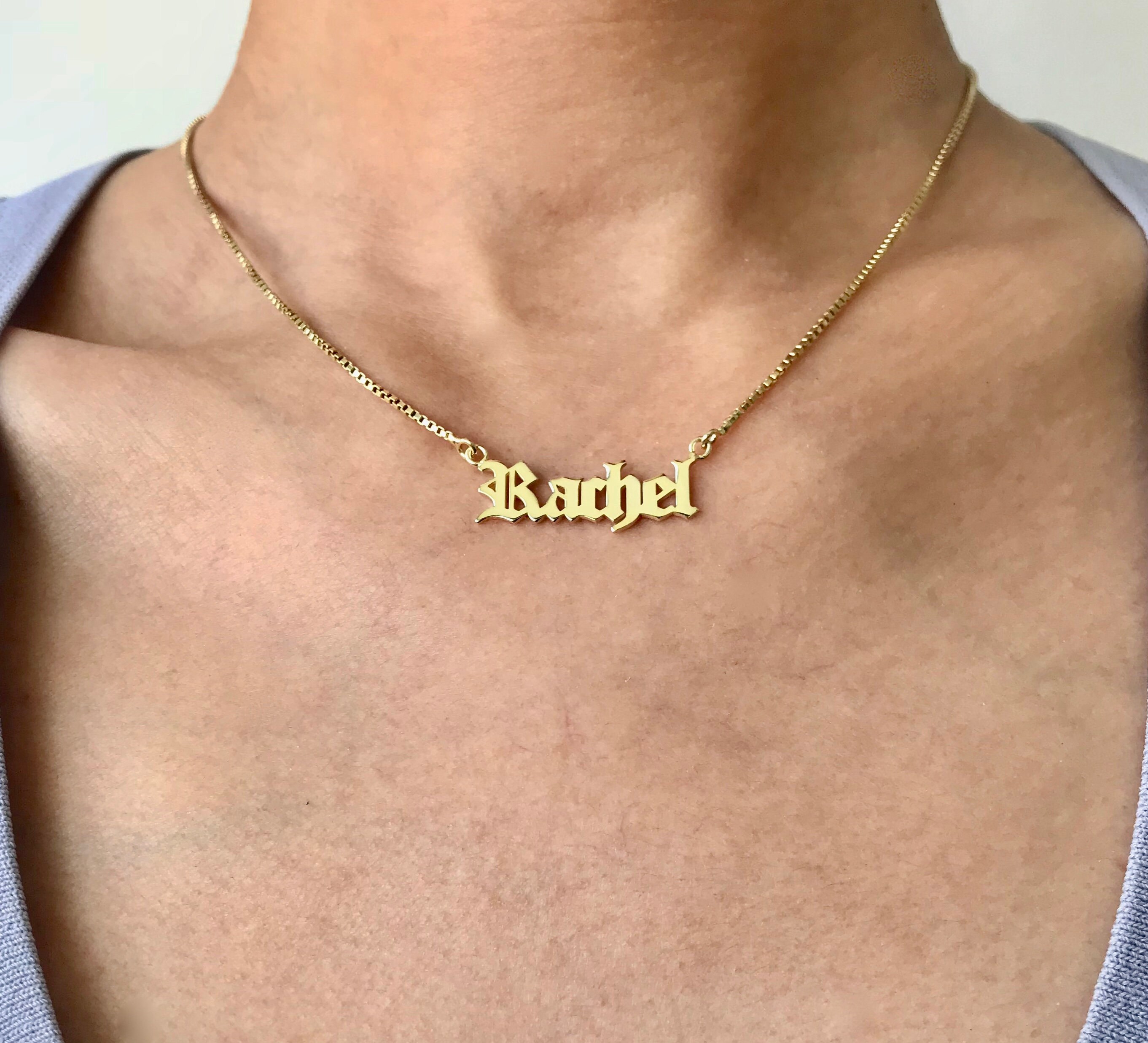 Personalized Name Necklace Gothic Name 