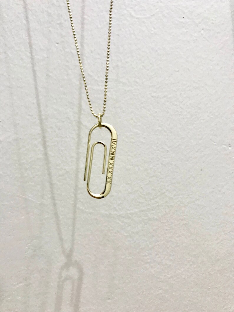 Paper Clip Necklace Personalized Paper Clip Necklace | Etsy