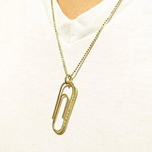 Paper Clip Necklace Personalized Paper Clip Necklace - Etsy
