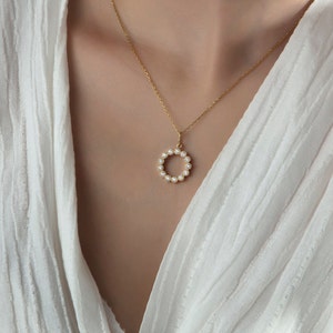 Pave Initial Custom Necklace - Personalized Jewelry - Gold Pave Initial Necklace - Gift for her - 14K Gold Initial Necklace - Initial Charm