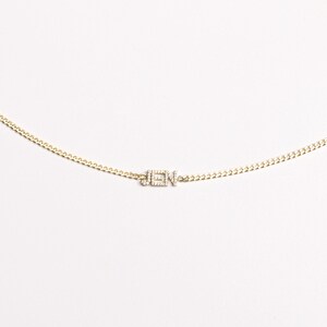 Choker Name Necklace Gold Name Choker Pave Name necklace Name Choker Personalized Jewelry Personalized Choker Choker image 4