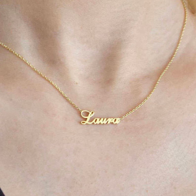 Dainty custom name necklace Clearance