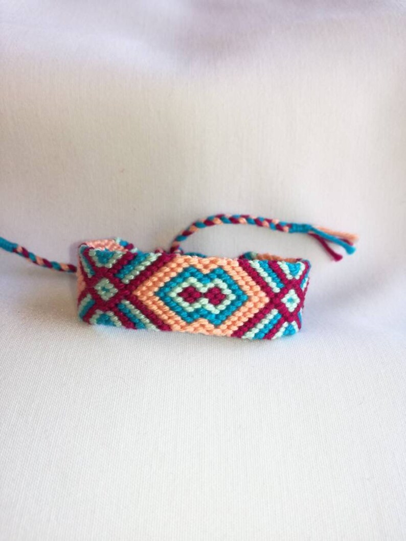 Orange Knotted Bracelet String Friendship Bracele Custom Wrist Etsy UK