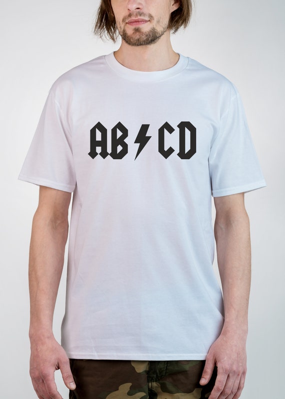 ABCD AC DC T-shirt Fresh Humor Tshirt 
