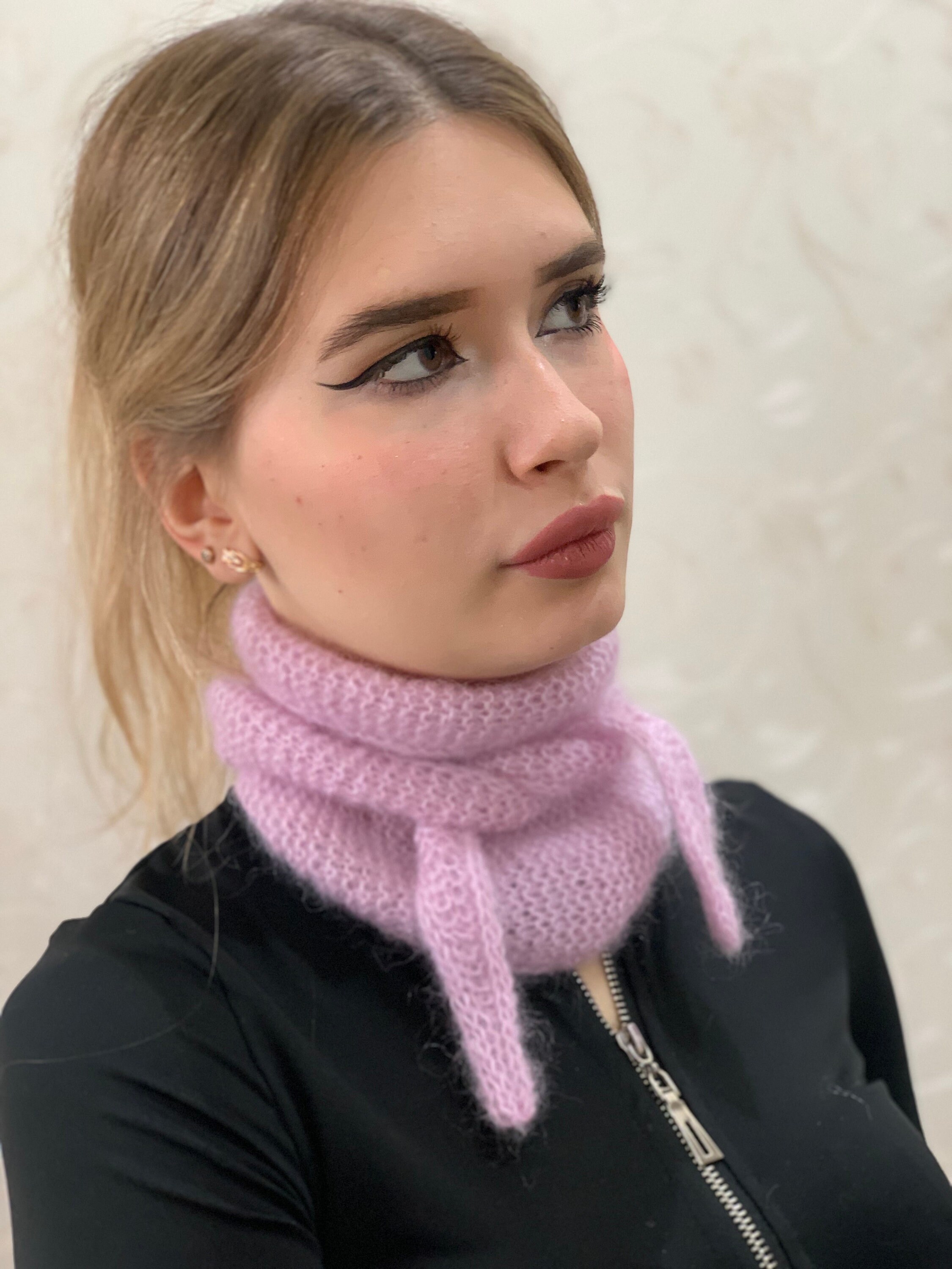 Hand-knit Kid Mohair Scarf: Soft Winter Fashion Accessory - Etsy