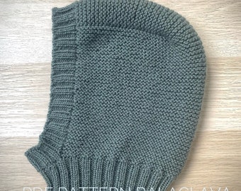 Modèle de tricot pour femme, téléchargement immédiat au format PDF, capuche de ski en tricot pour débutant, bricolage