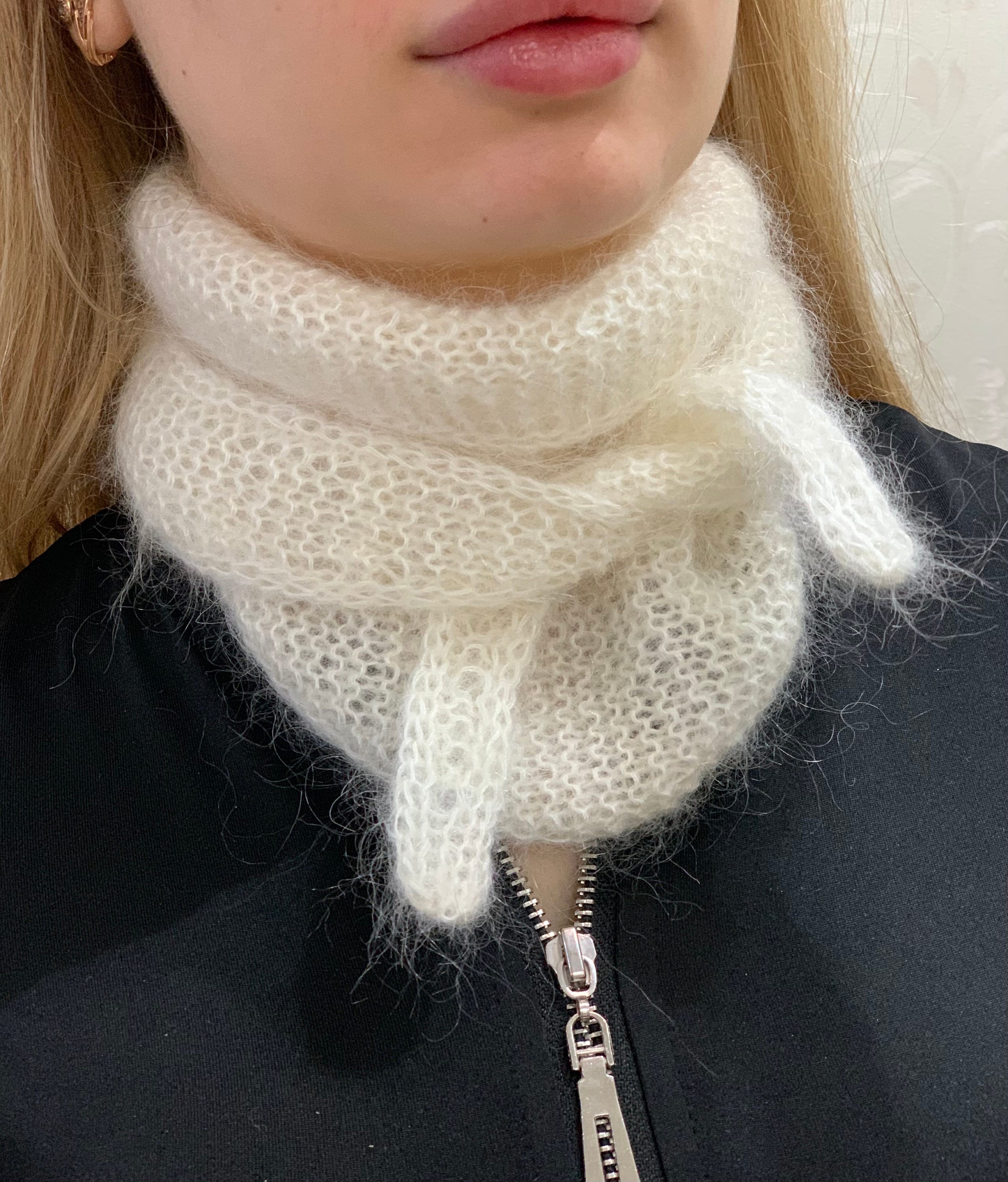 Hand-knit Kid Mohair Scarf: Soft Winter Fashion Accessory - Etsy