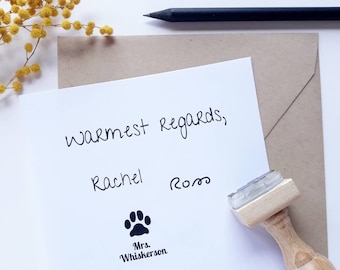 Paw Print Stamp Mini Rubber Stamp Dog Paw Stamp Cat Paw Etsy